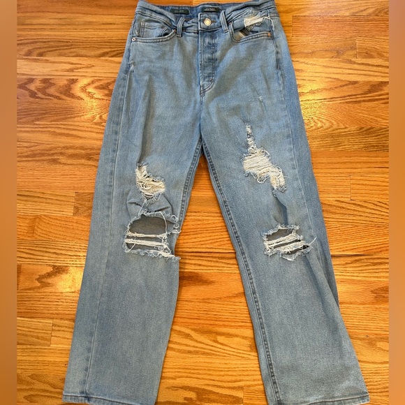 Wild Fable high rise straight jeans with rips size 6 - Picture 1 of 6